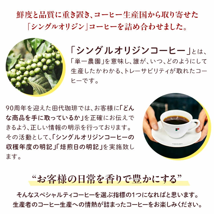 スペシャルティコーヒー シングルオリジンセット【300g×3パック】0.9kg【送料込み】【水曜焙煎】